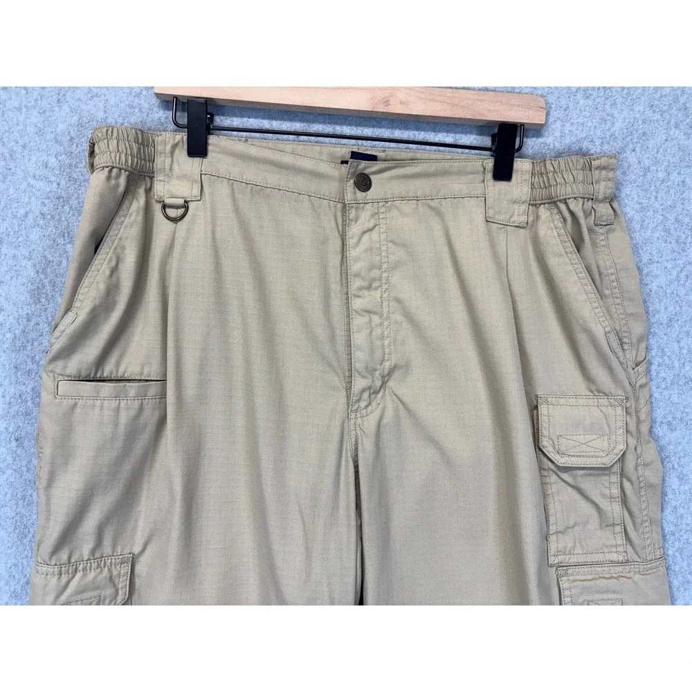 5.11 Tactical Series Mens Cargo Pants Khaki Tan Ripstop Utility Trousers 40x32
